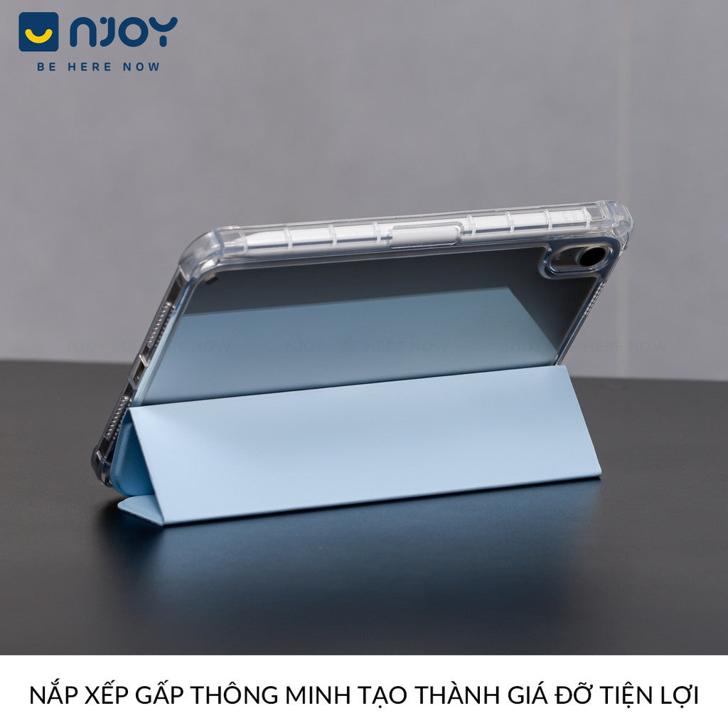 Ốp iPad Trong Suốt Chống Sốc Có Khay Đựng Bút Cho iPad Pro M4 M2 M1 Gen 11 10 Air 7 6 5 4 Mini 7 6