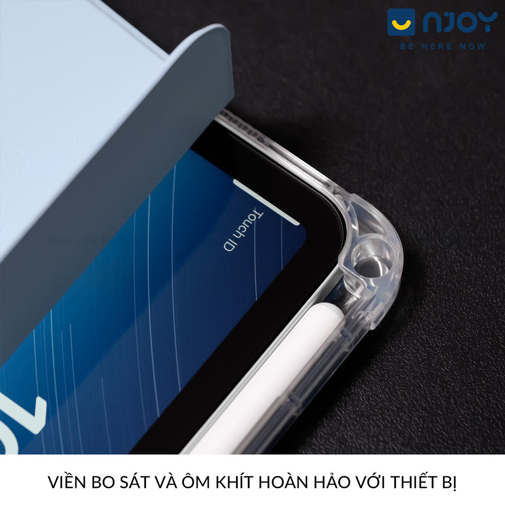 Ốp iPad Trong Suốt Chống Sốc Có Khay Đựng Bút Cho iPad Pro M4 M2 M1 Gen 11 10 Air 7 6 5 4 Mini 7 6
