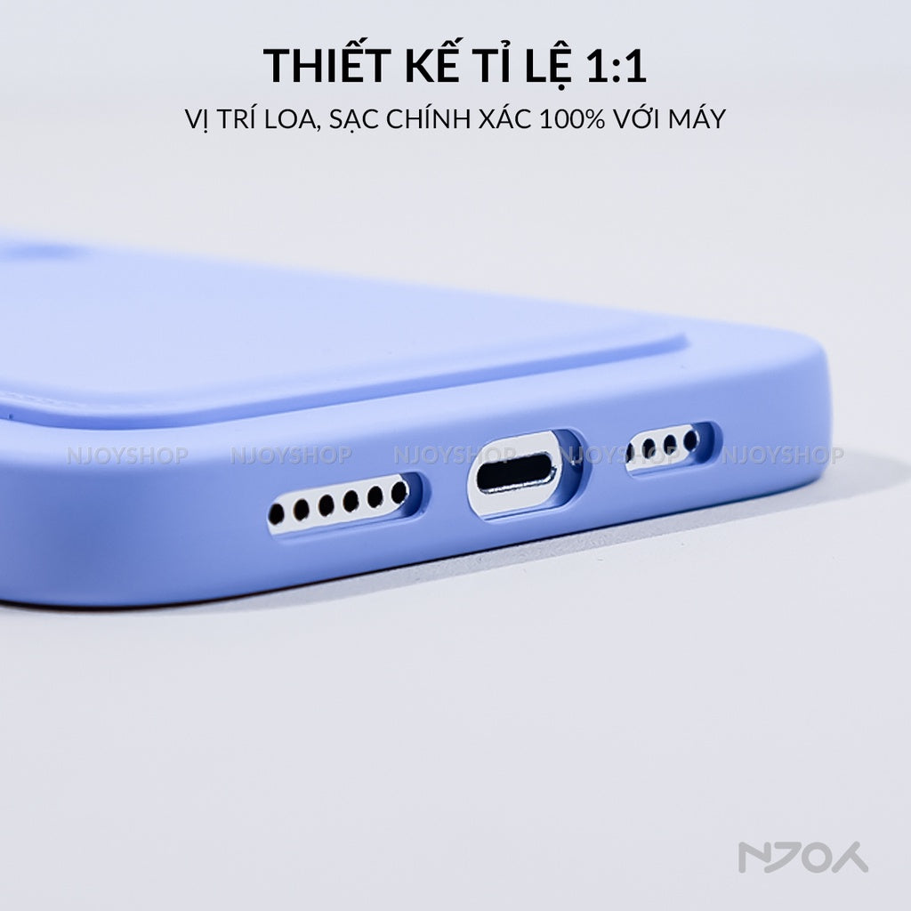 Ốp Đựng Thẻ Card Nhựa Dẻo Nhiều Màu Cho Điện Thoại iPhone 17 Pro Max 16 15 14 13 12 Njoyshop