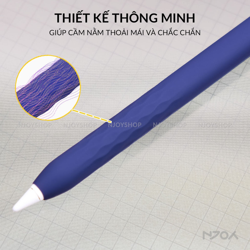 Vỏ Ốp Silicon Ahastyle Chống Trơn Trượt Cute Cho Bút Cảm Ứng Apple Pencil 2 Pro Njoyshop