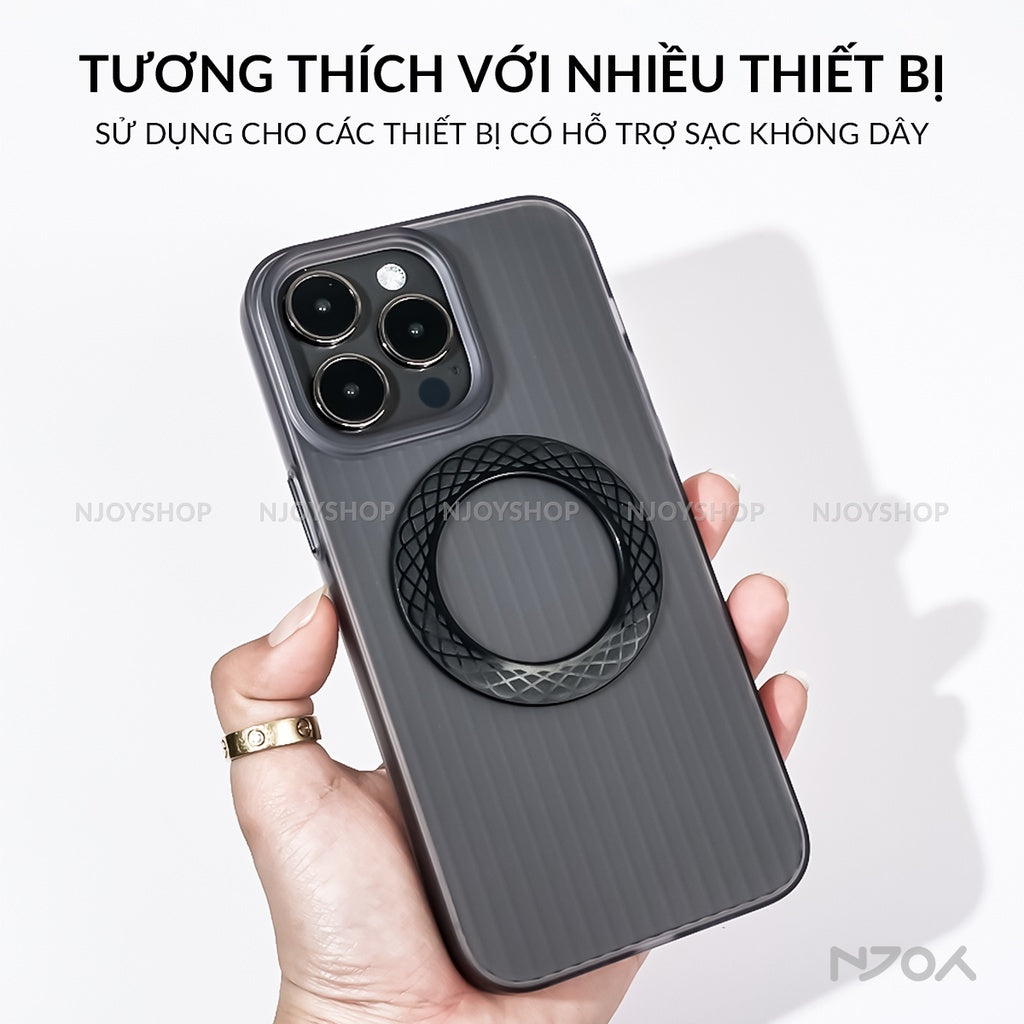 Miếng Dán Hỗ Trợ Sạc Không Dây Magsafe Từ Tính Cho Điện Thoại iPhone Samsung Njoyshop