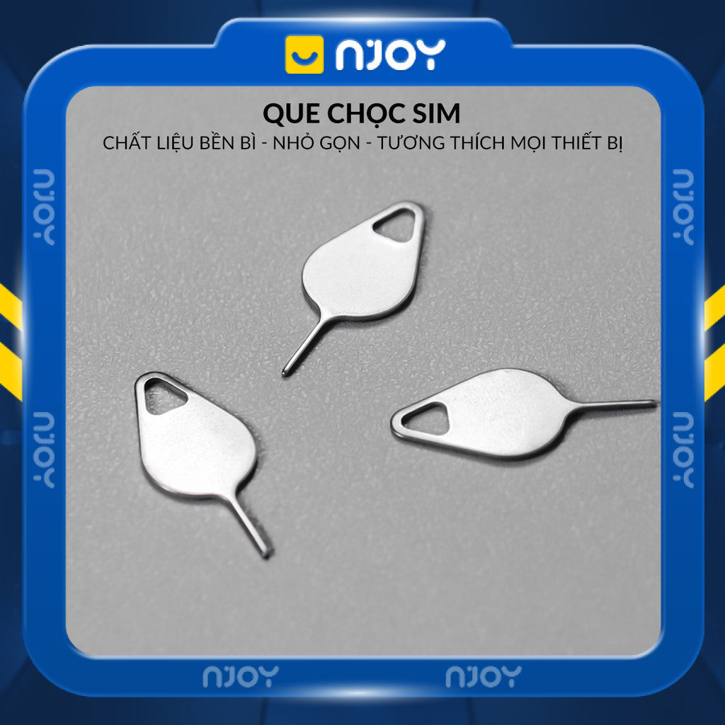 Que Chọc Sim Thép Không Gỉ Treo Móc Khóa Dành Cho Các Dòng Điện Thoại