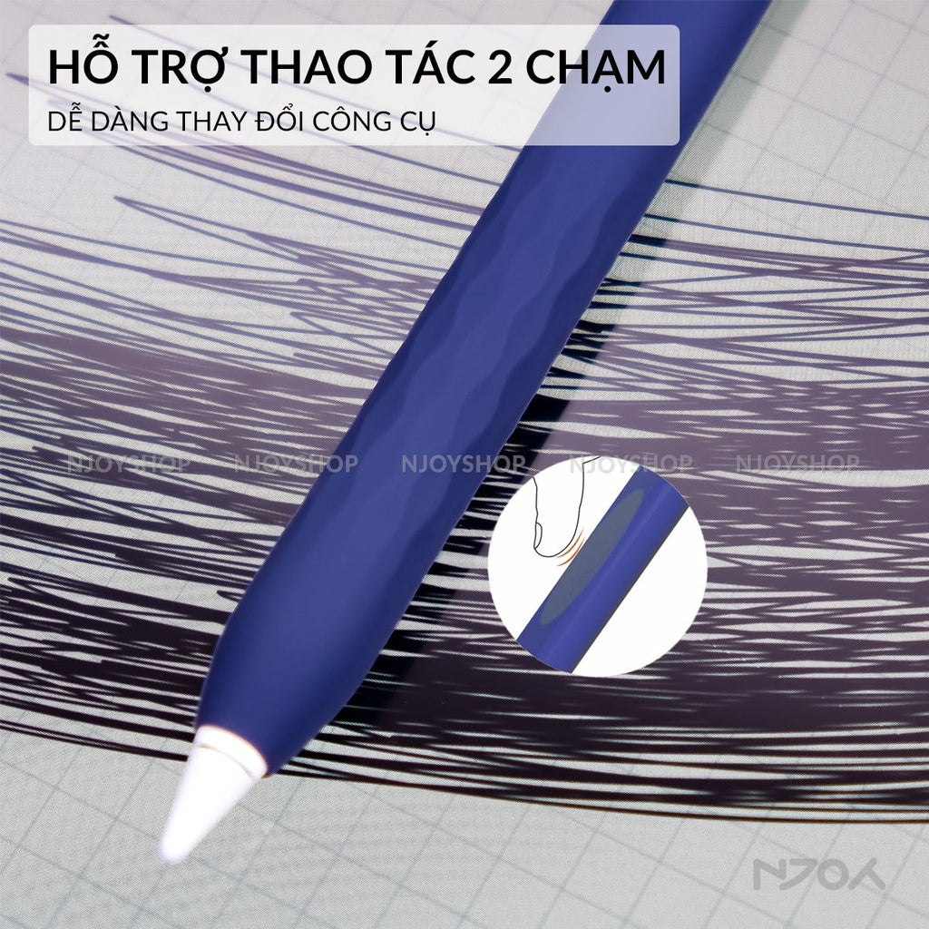 Vỏ Ốp Silicon Ahastyle Chống Trơn Trượt Cute Cho Bút Cảm Ứng Apple Pencil 2 Pro Njoyshop