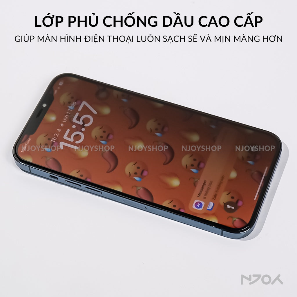 Kính Cường Lực Kuzoom Chống Nhìn Trộm Chống Trầy Cho iPhone 16 Pro Max 15 14 13 12 11