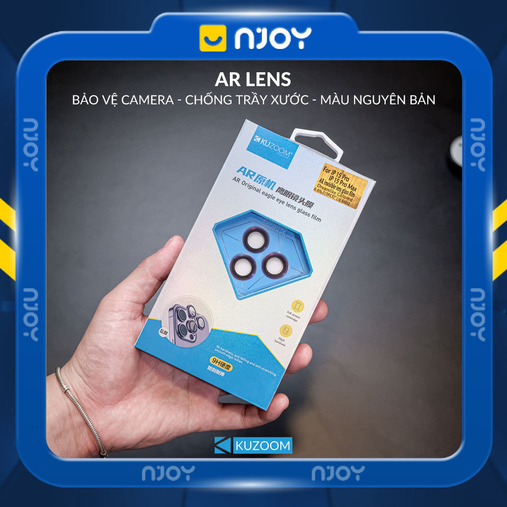 Cường Lực Camera Kuzoom AR Chống Trầy Cho iPhone 17 Pro Max 16 15 14 13 12 11