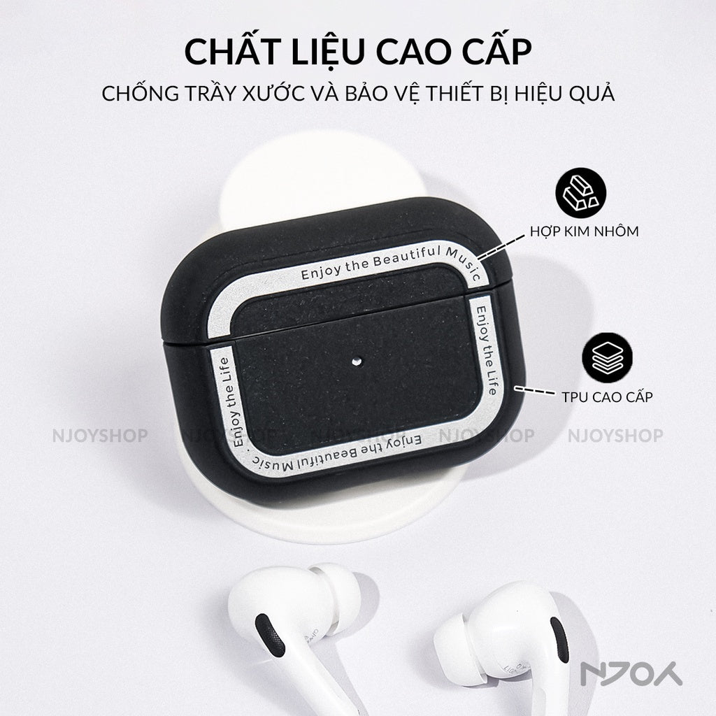 Ốp Nhung Ahastyle Hỗ Trợ Magsafe Viền Kim Loại Kèm Móc Khóa Cho AirPods Pro 2