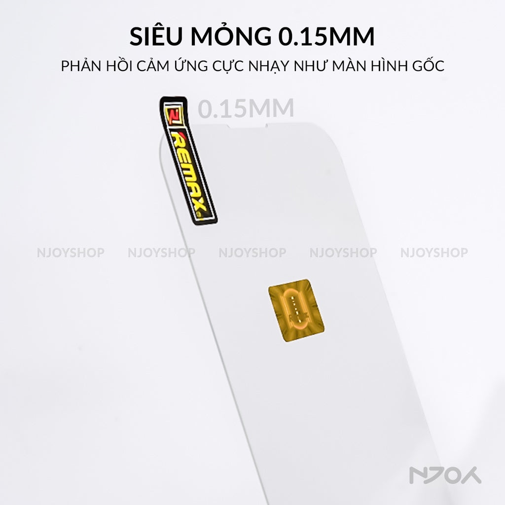 Kính Cường Lực REMAX Trong Suốt Không Viền Cho iPhone 11 12 13 14 15 16 17 18 Pro Max
