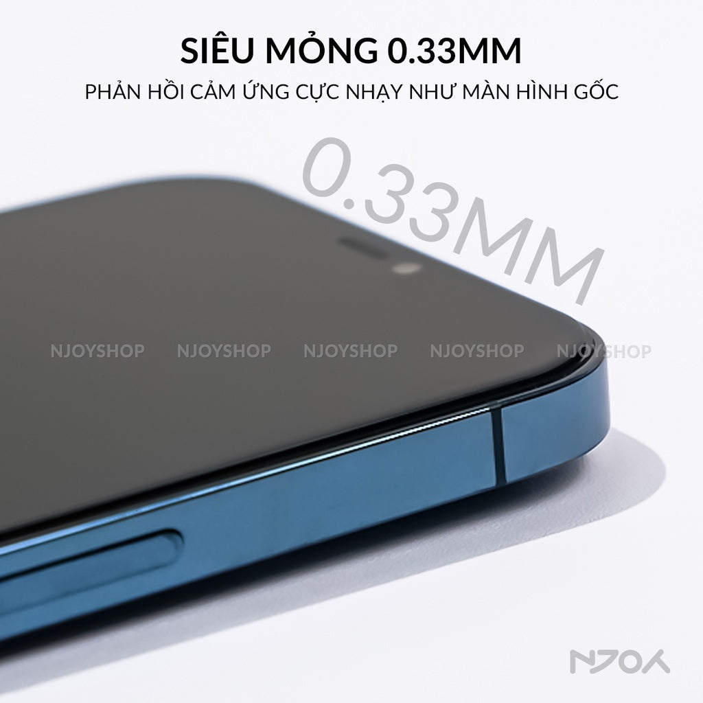 Kính Cường Lực Kuzoom Chống Nhìn Trộm Chống Trầy Cho iPhone 16 Pro Max 15 14 13 12 11