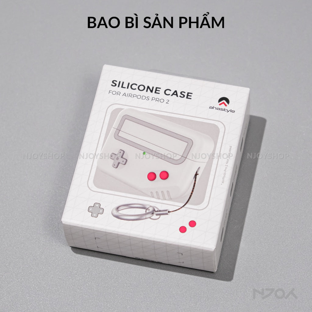 Ốp Máy Chơi Game 3D AhaStyle Kèm Dây Đeo Móc Khóa Cho Tai Nghe Airpods Pro 3 2 Airpods 4 Njoyshop