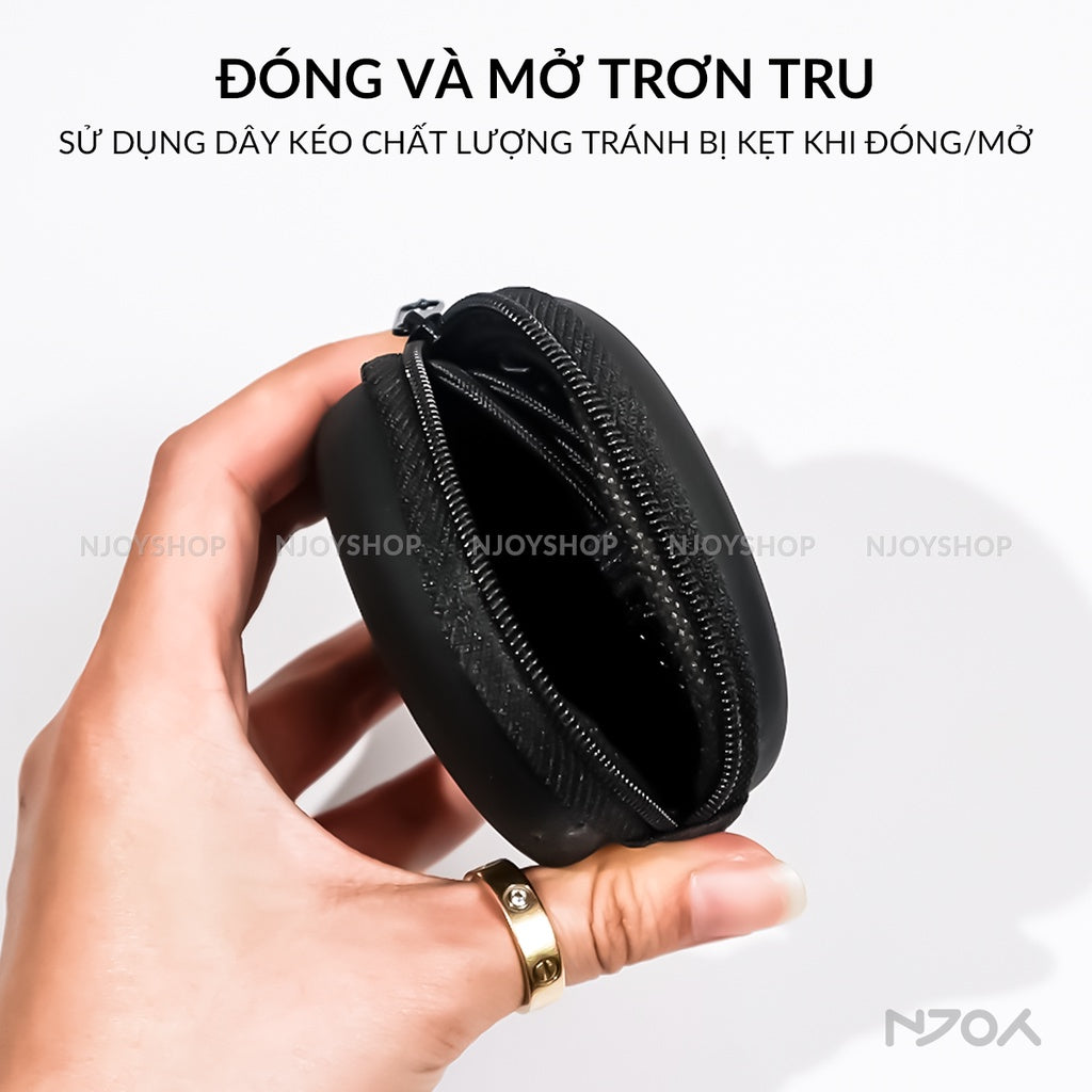 Túi Đựng Tai Nghe Cáp Sạc Nhỏ Gọn Tiện Lợi 7x4cm
