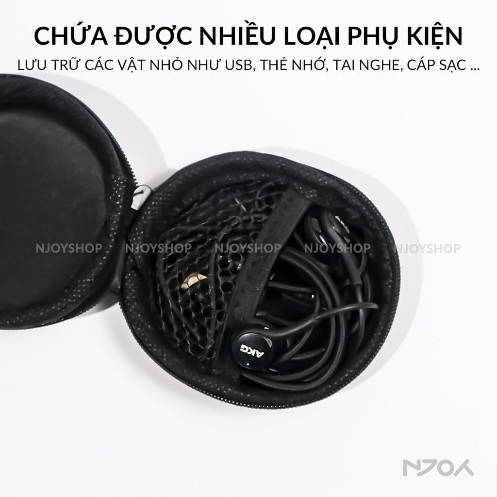 Túi Đựng Tai Nghe Cáp Sạc Nhỏ Gọn Tiện Lợi 7x4cm