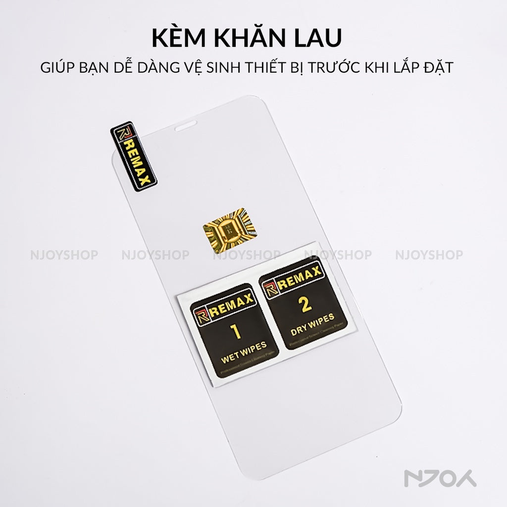 Kính Cường Lực REMAX Trong Suốt Không Viền Cho iPhone 11 12 13 14 15 16 17 18 Pro Max