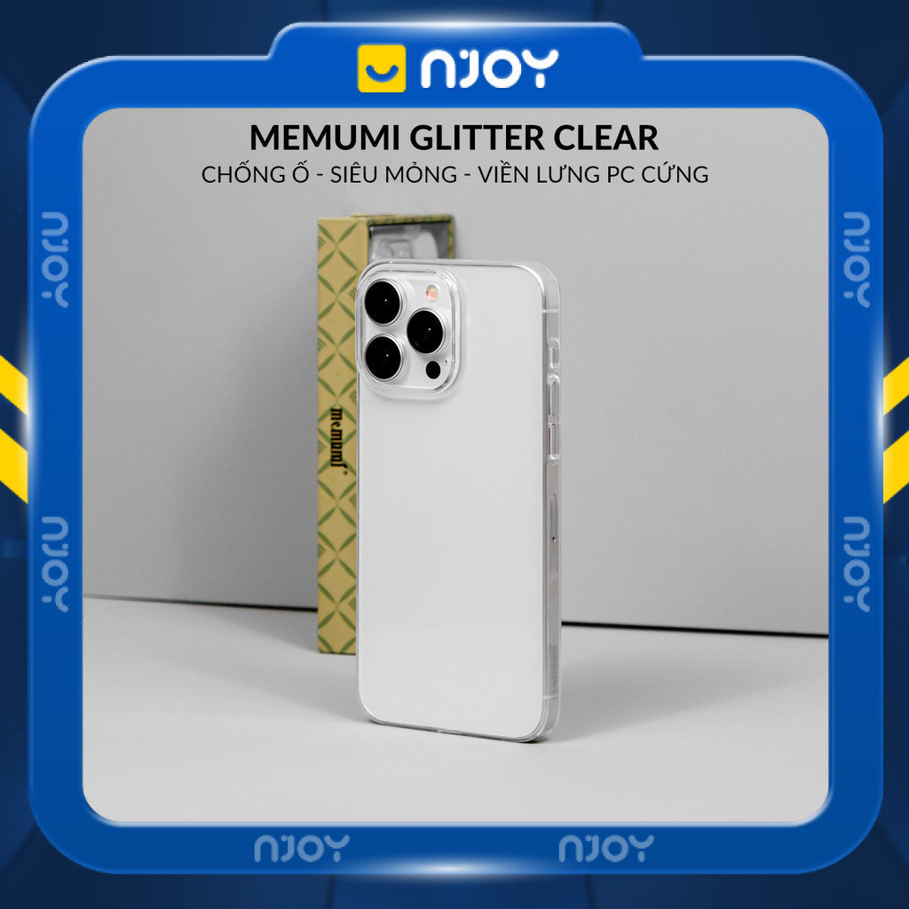 Ốp Trong Suốt Cứng Siêu Mỏng Memumi Chống Ố Vàng Cho Điện Thoại iPhone 17 Pro Max 16 15 14 13 12