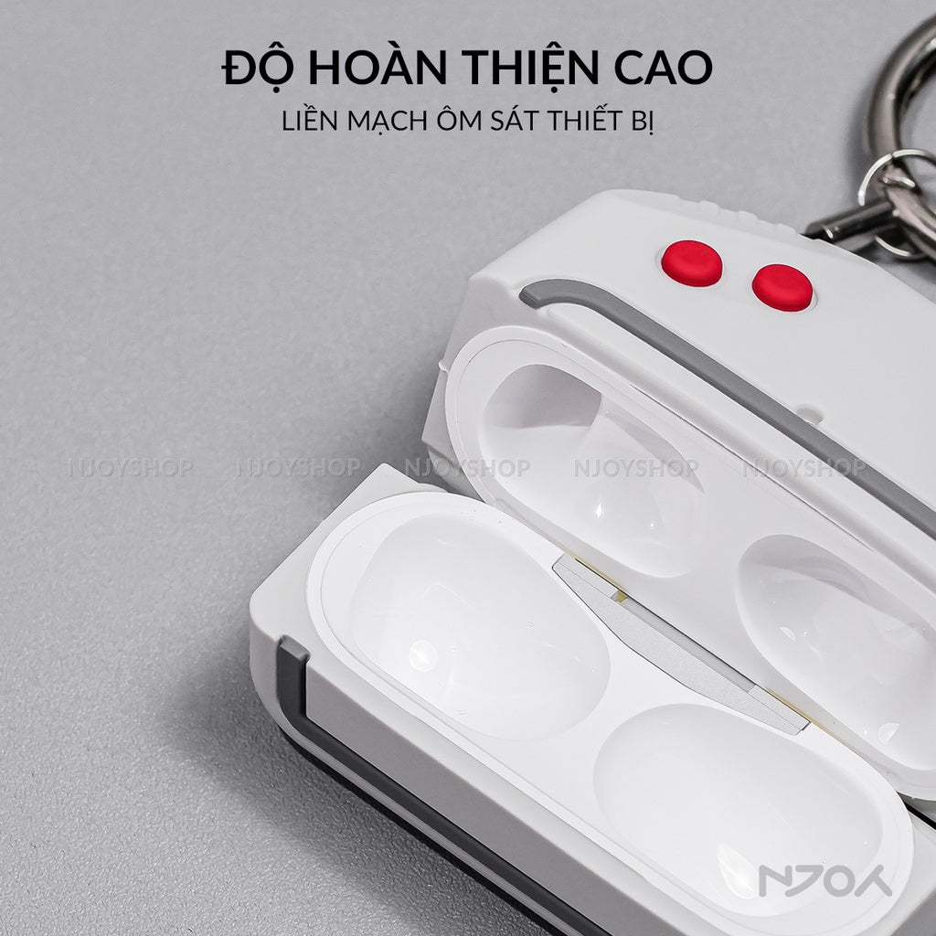 Ốp Máy Chơi Game 3D AhaStyle Kèm Dây Đeo Móc Khóa Cho Tai Nghe Airpods Pro 3 2 Airpods 4 Njoyshop