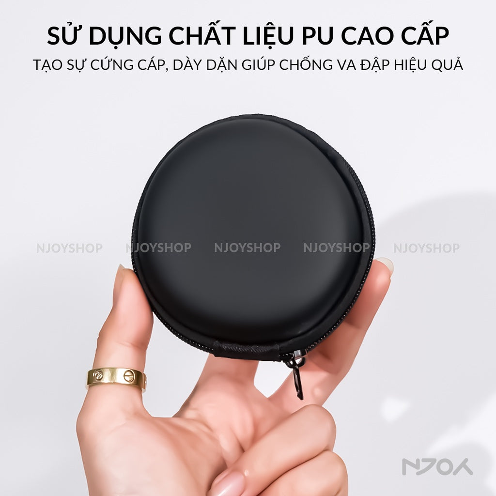 Túi Đựng Tai Nghe Cáp Sạc Nhỏ Gọn Tiện Lợi 7x4cm