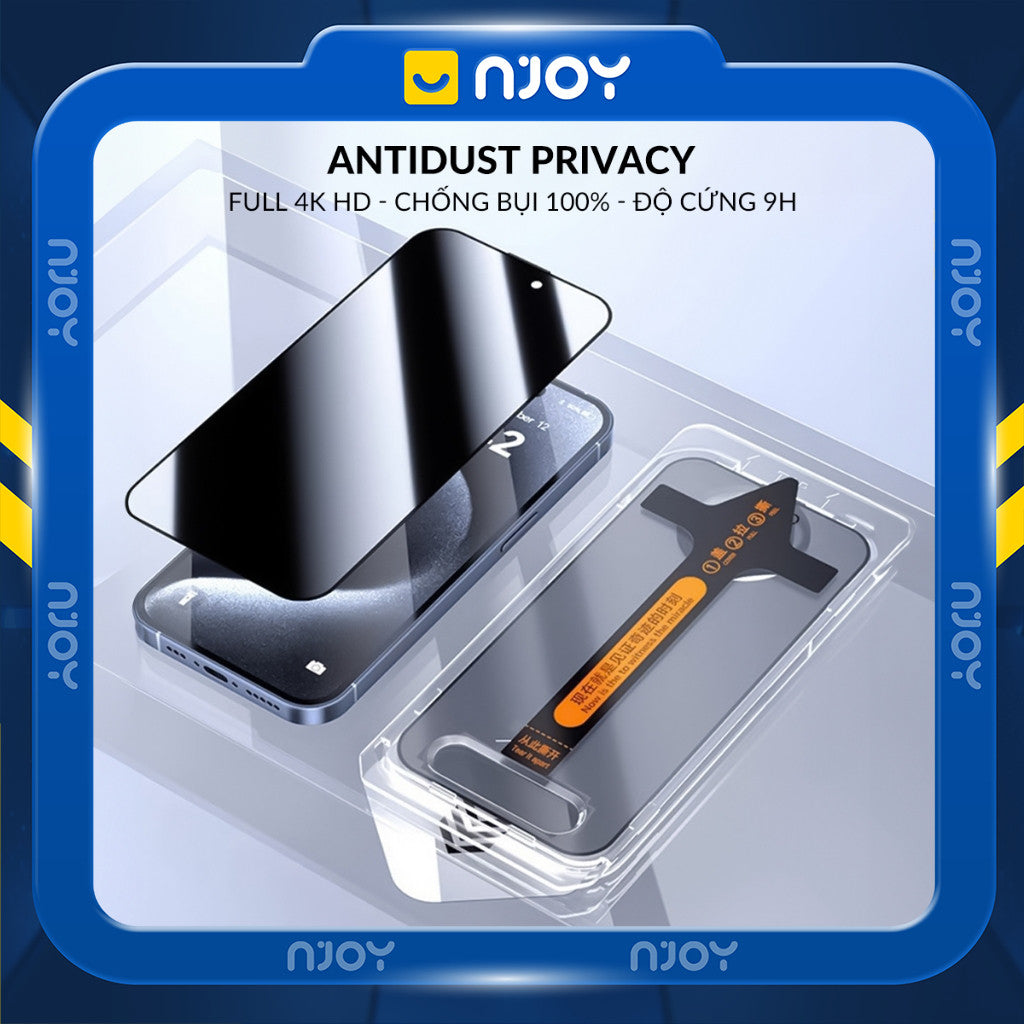 Kính Cường Lực Trong Suốt Chống Bụi Khung Dán Cho iPhone 17 Pro Max 16 15 14 13 12 11