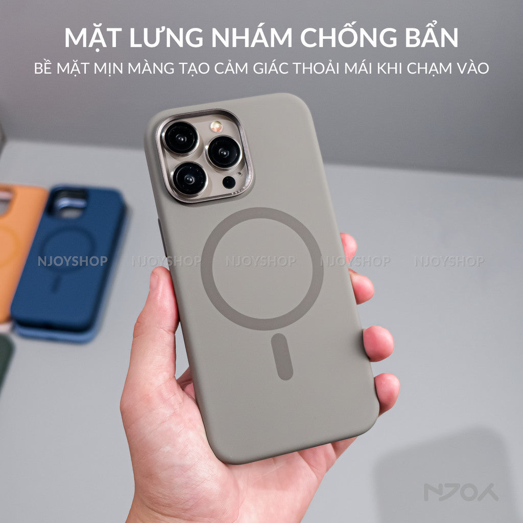 Ốp Magsafe Chống Bẩn Viền Camera Kim Loại Cho iPhone 17 16 15 Pro Max