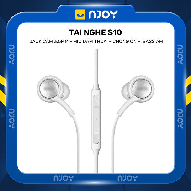 Tai Nghe Nhét Tai Chống Ồn AKG S10 Chân Cắm 3.5mm Cho Điện Thoại Laptop