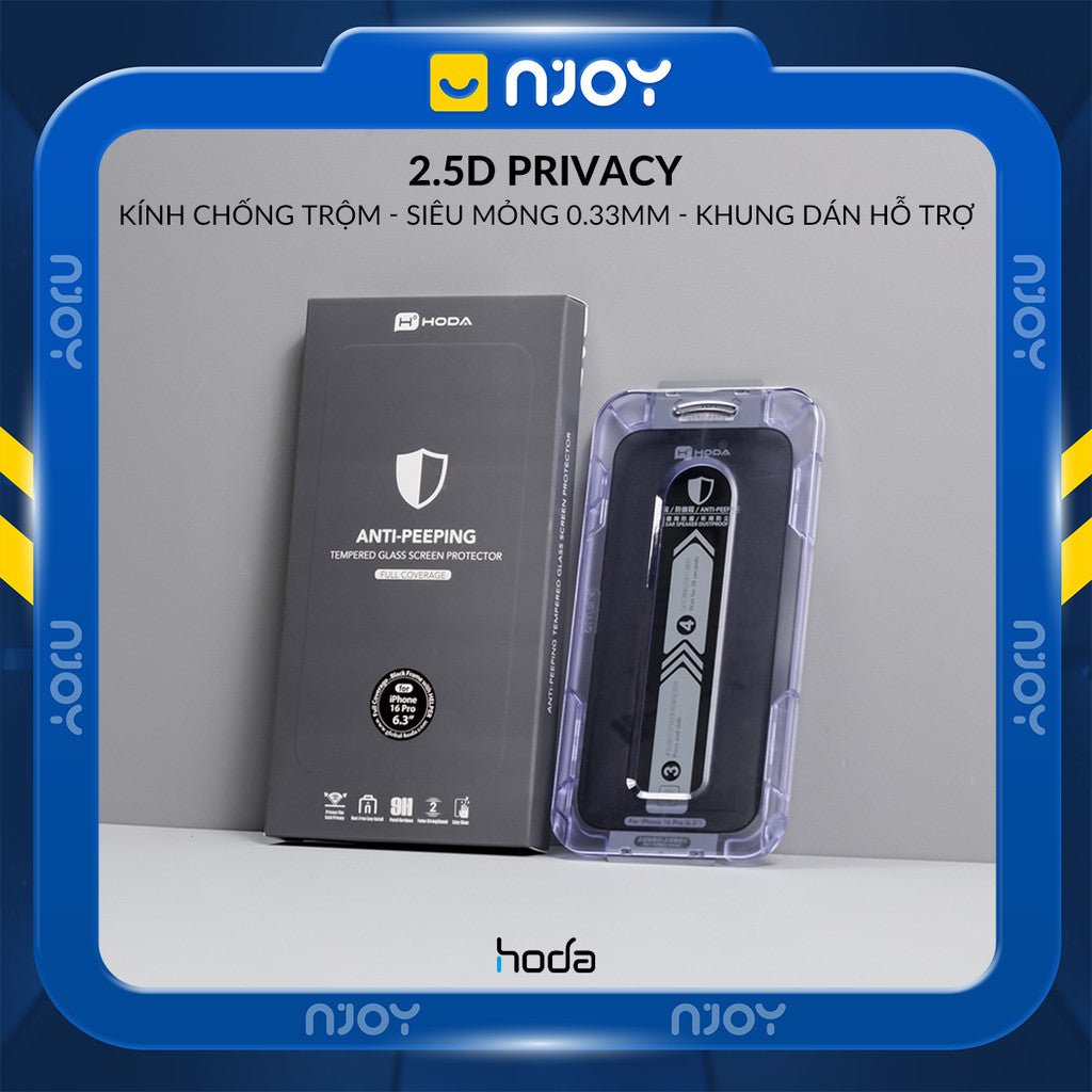 Kính Cường Lực Hoda Trong Suốt 3D Khung Tự Dán Cho iPhone 17 Pro Max 16 15