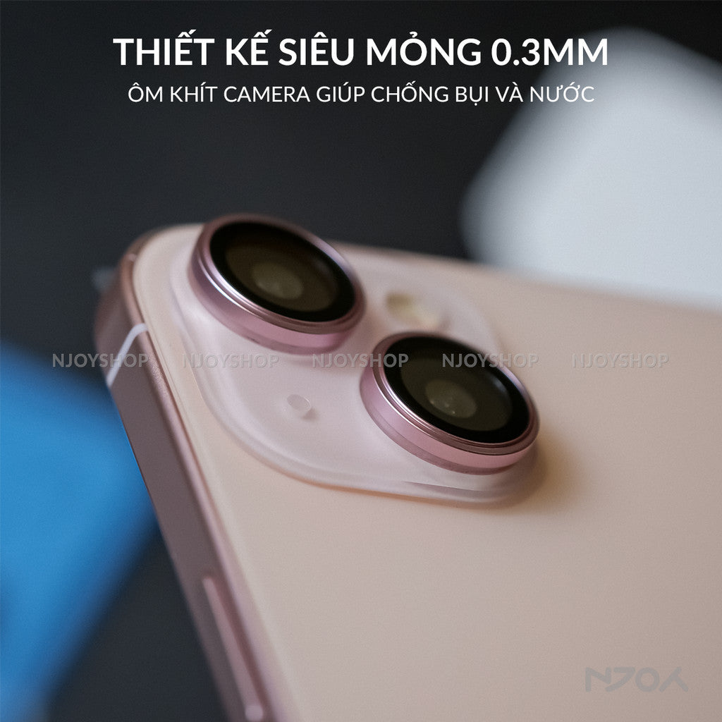 Cường Lực Camera Kuzoom AR Có Khung Dán Cho iPhone 17 Pro Max 16 15 14 13 12 11