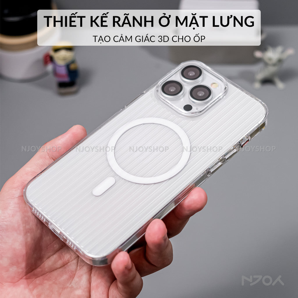 Ốp Siêu Mỏng Trong Suốt Hỗ Trợ Sạc Không Dây Bảo Vệ Camera Cho iPhone