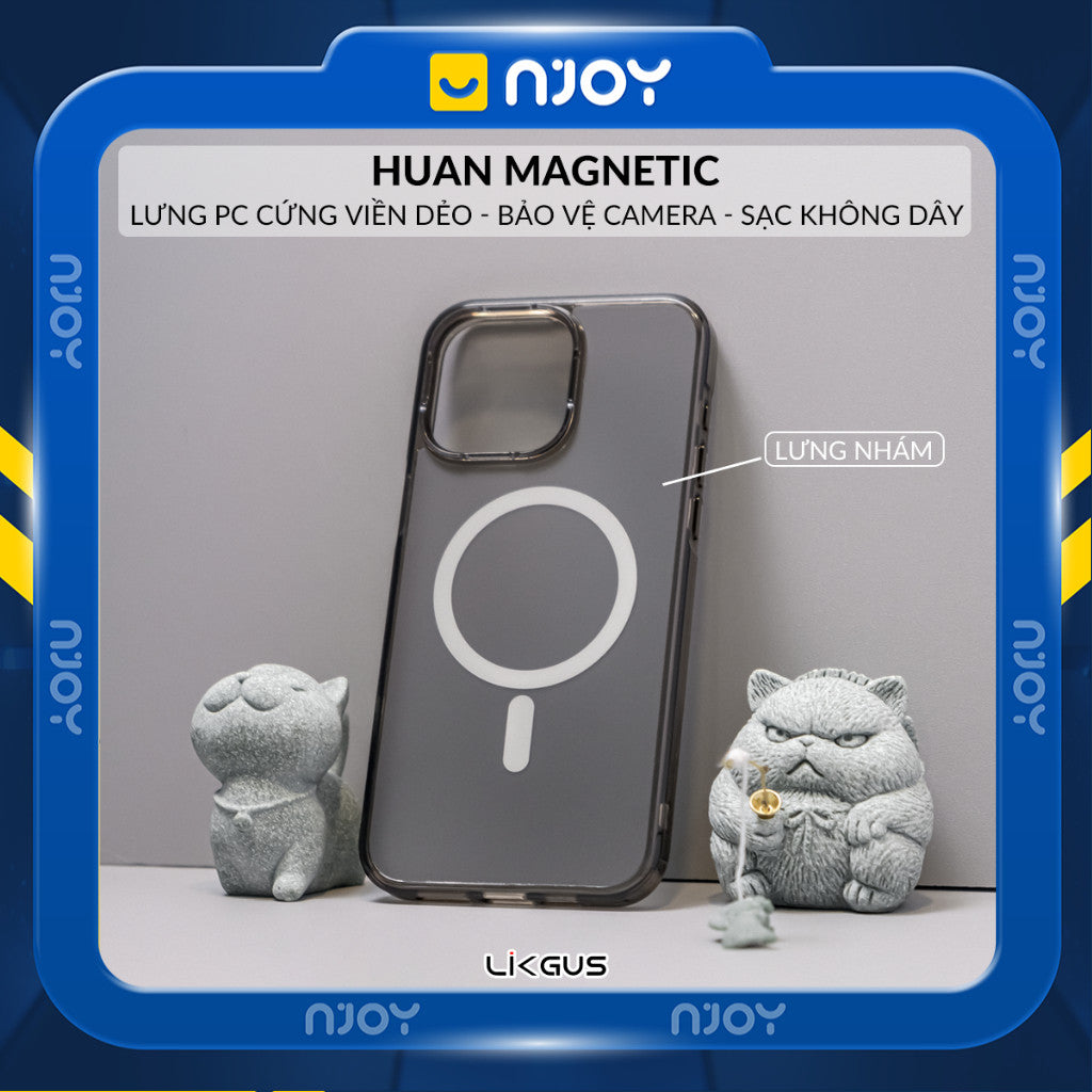 Ốp Nhám Mờ Likgus Chống Vân Tay Bảo Vệ Camera Cho iPhone 17 Pro Max 16 15 14 13 12