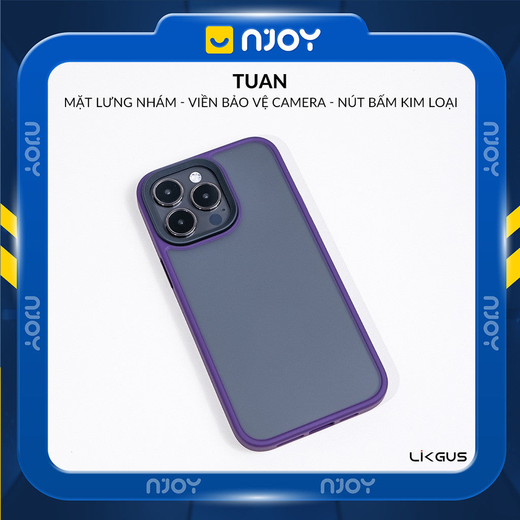 Ốp Lưng Nhám Chống Vân Likgus Bảo Vệ Camera Cho iPhone 17 Pro Max 16 15 Pro 14 13