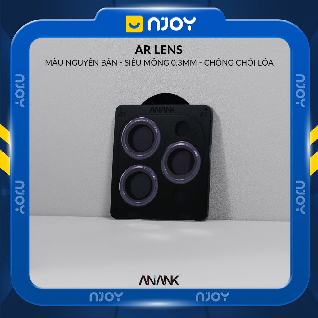 Bộ Vòng Cường Lực Bảo Vệ Camera Anank AR Chống Trầy Xước Màu Nguyên Bản Cho iPhone 13 14 15 Pro Max Njoyshop