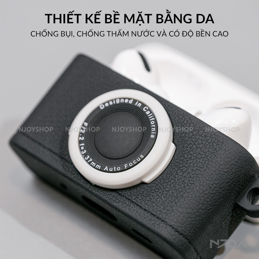 Ốp Silicon In Hình Retro Camera Kèm Móc Khóa Cho Tai Nghe AirPods Pro 3 2 Airpods 4