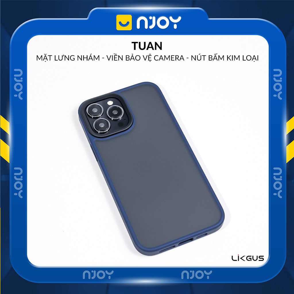 Ốp Lưng Nhám Chống Vân Likgus Bảo Vệ Camera Cho iPhone 17 Pro Max 16 15 Pro 14 13