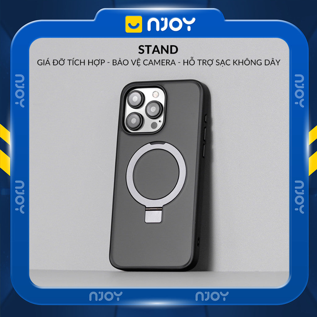 Ốp Magsafe Trong Suốt Giá Đỡ Cho iPhone 17 Pro Max 16 15 14 13 12