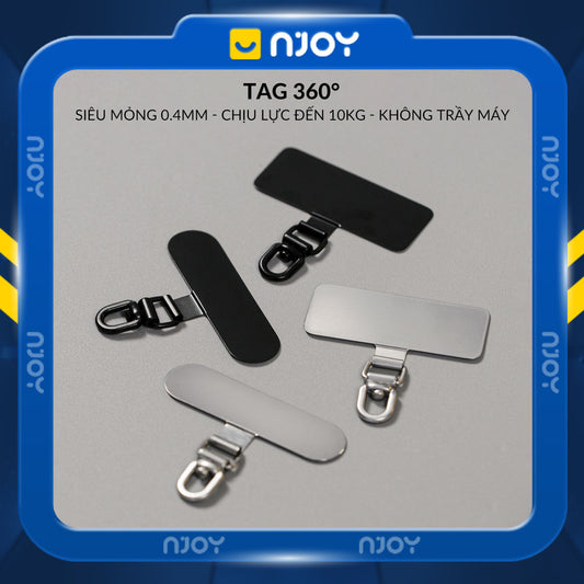 Tag Hợp Kim Xoay 360 Độ Hỗ Trợ Gắn Cho Dây Đeo Điện Thoại Không Cần Dán