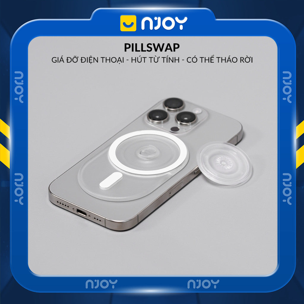 Giá Đỡ Điện Thoại Popsocket Magsafe Trong Suốt Nhỏ Gọn Cho Điện Thoại iPhone Samsung Njoyshop