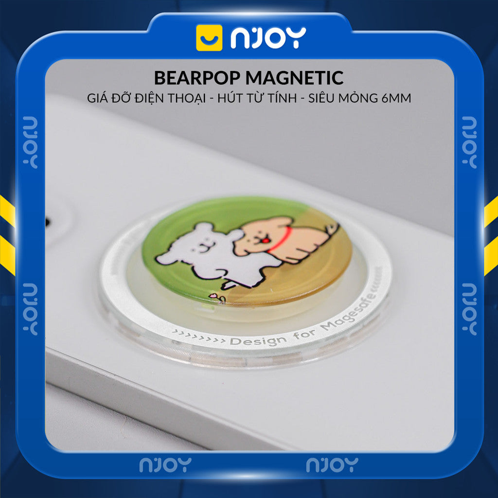 Giá Đỡ Điện Thoại Popsocket In Hình Gấu Dễ Thương Hít Từ Tính Cho Điện Thoại iPhone Samsung Njoyshop