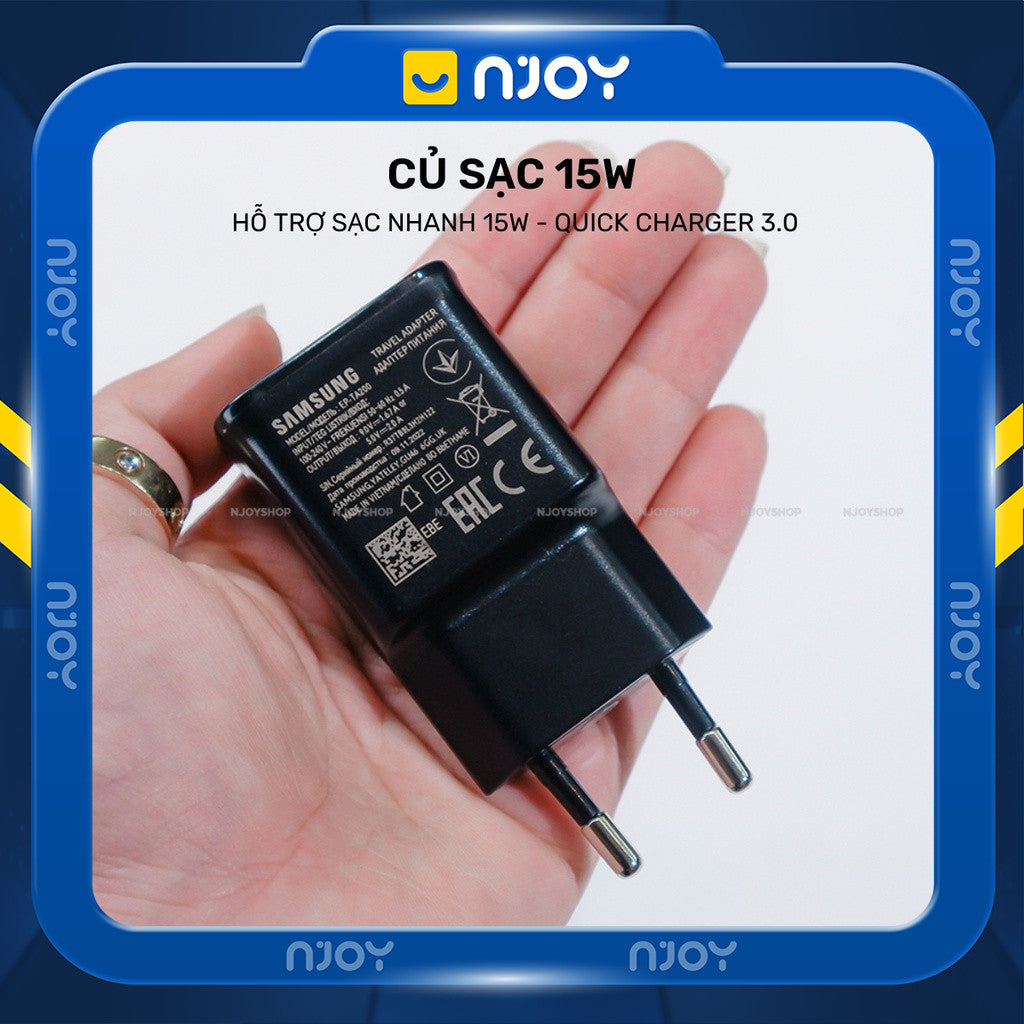 Bộ Sạc Nhanh Type C 15W QC 3.0 Cho Điện Thoại Samsung Xiaomi Oppo