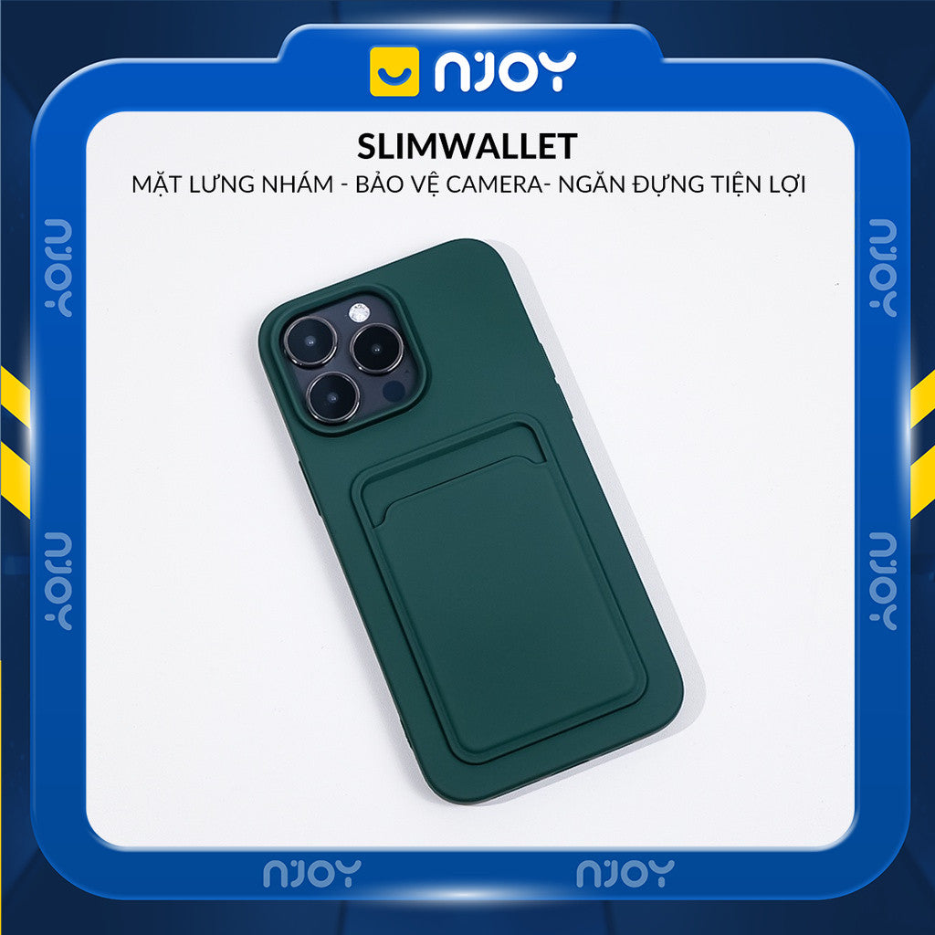 Ốp Đựng Thẻ Card Nhựa Dẻo Nhiều Màu Cho Điện Thoại iPhone 17 Pro Max 16 15 14 13 12 Njoyshop