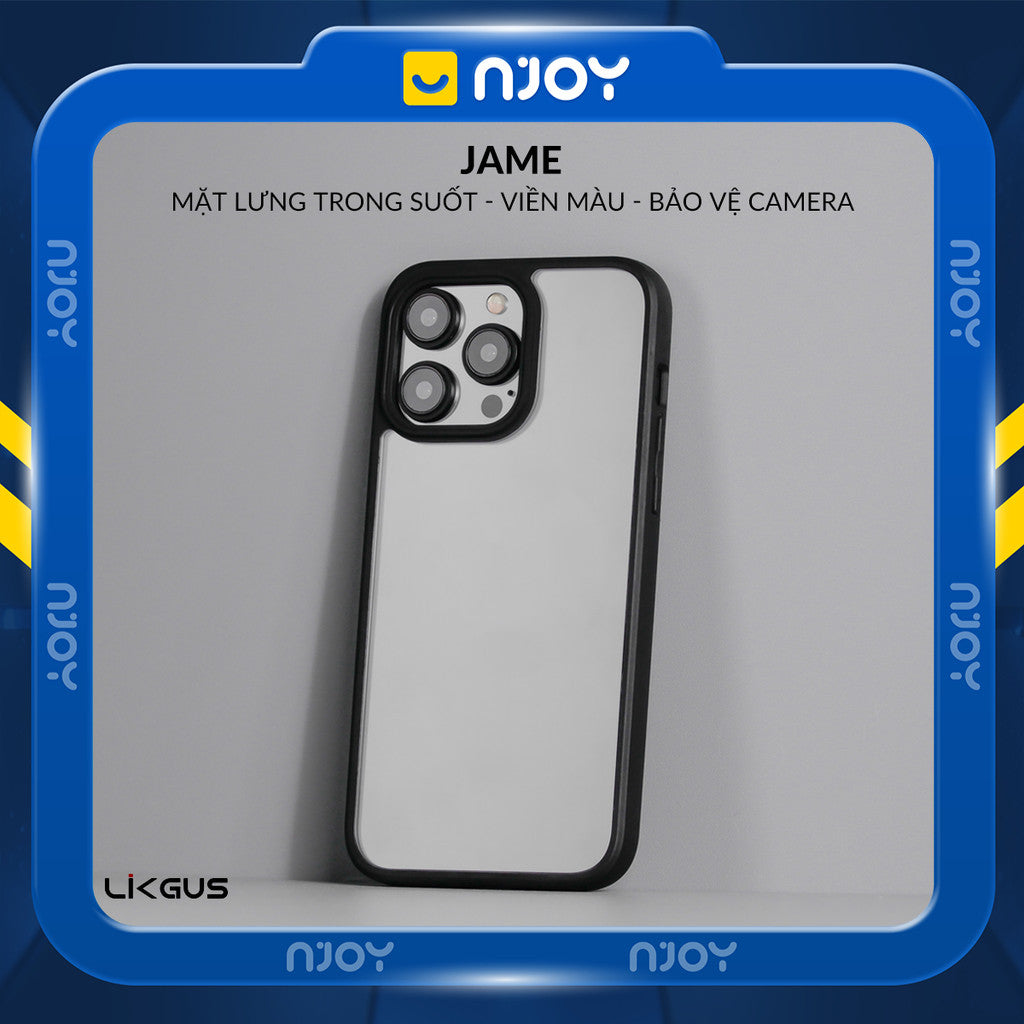 Ốp Trong Suốt Likgus Viền Màu Hỗ Trợ Sạc Không Dây Từ Tính Cho iPhone 16 Pro Max 15 14 13 12