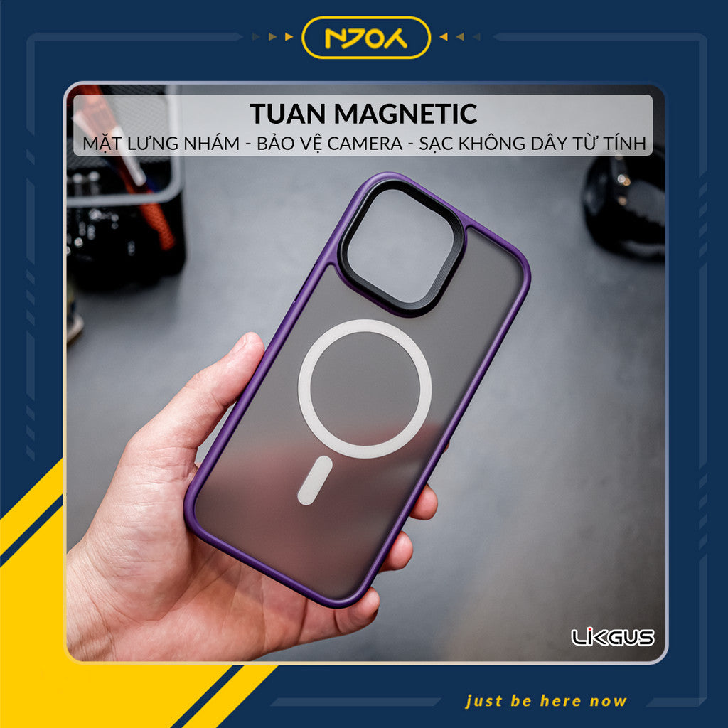 Ốp Magsafe Lưng Nhám Likgus Bảo Vệ Camera Cho iPhone 17 Pro Max 16 15 14 13