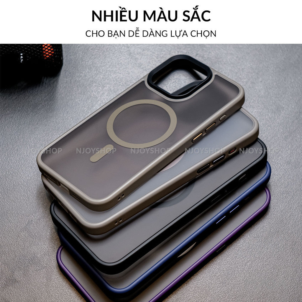 Ốp Hỗ Trợ Sạc Không Dây Likgus Lưng Nhám Chống Bẩn Cho iPhone 16 Pro Max 15 Pro Max 14 13 Njoyshop