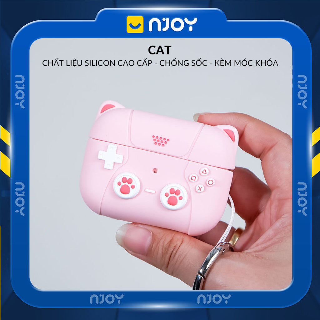 Ốp Silicon Máy Chơi Game Kèm Móc Khóa Cho Tai Nghe Airpods Pro 2 4