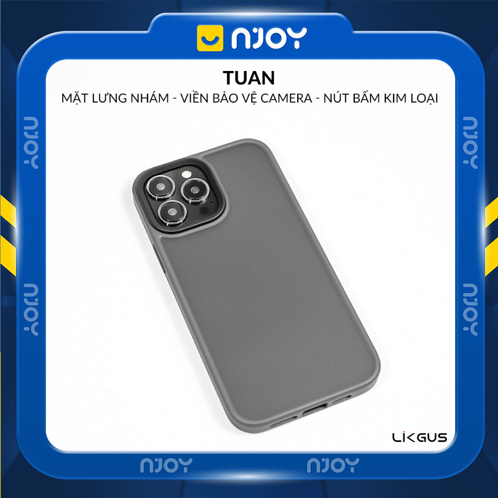 Ốp Lưng Nhám Chống Vân Likgus Bảo Vệ Camera Cho iPhone 17 Pro Max 16 15 Pro 14 13
