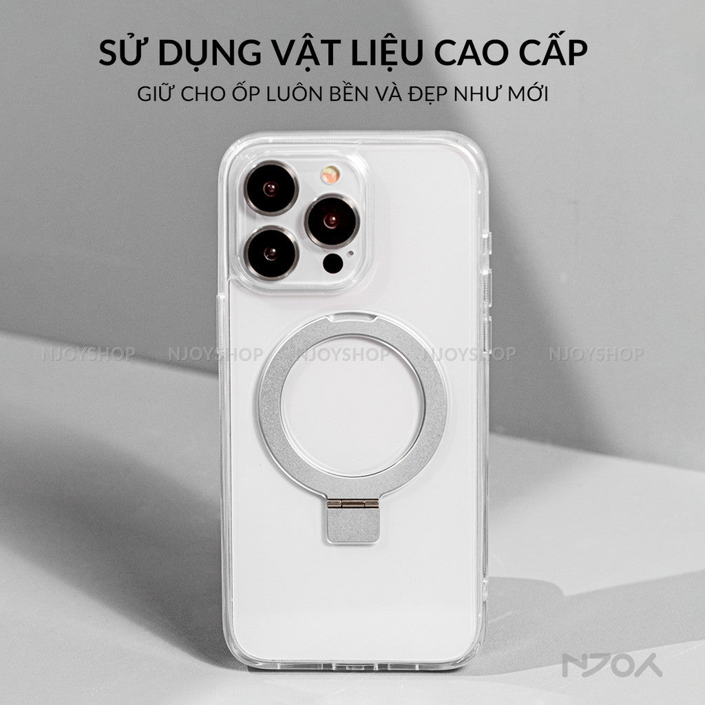 Ốp Magsafe Trong Suốt Giá Đỡ Cho iPhone 17 Pro Max 16 15 14 13 12
