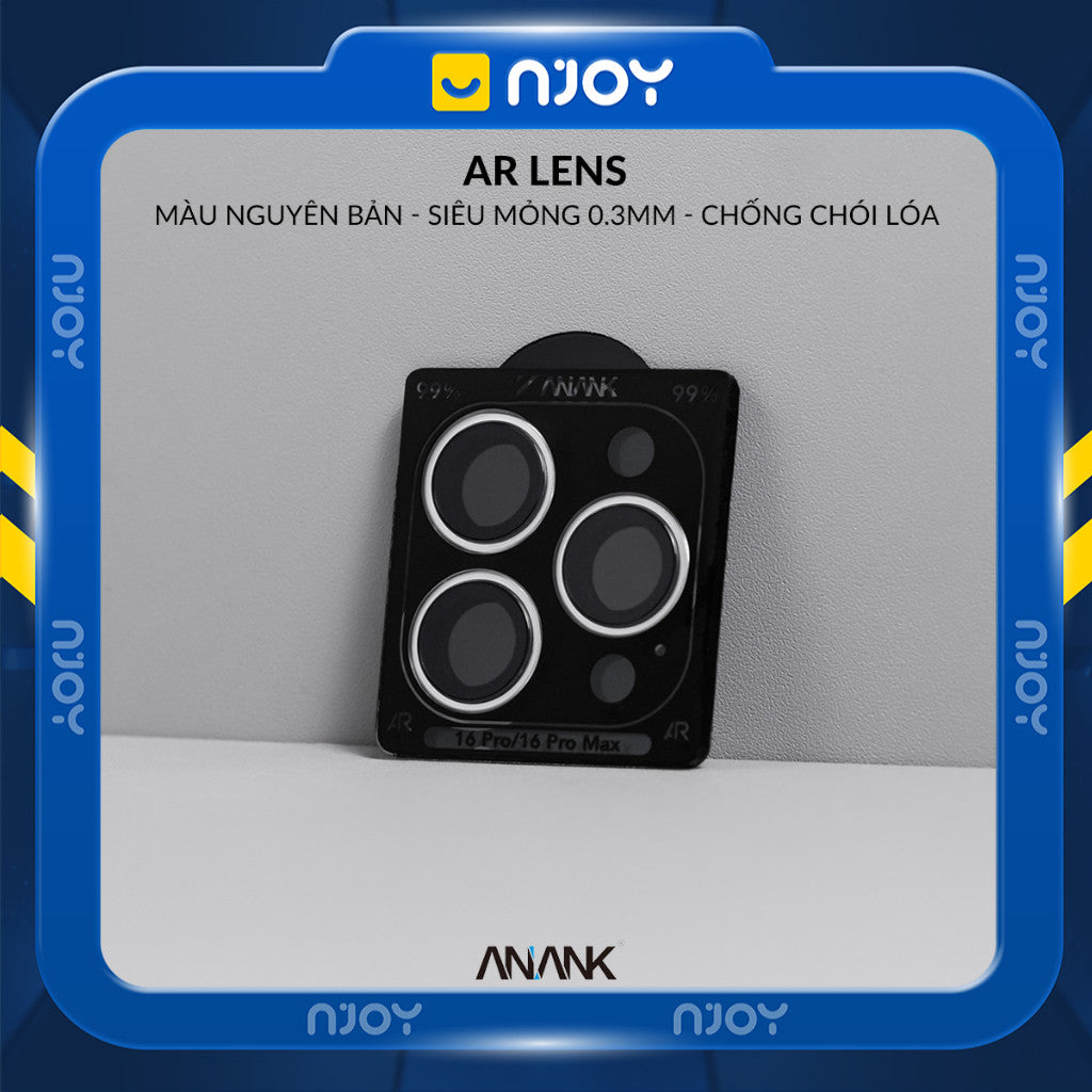 Bộ Vòng Cường Lực Bảo Vệ Camera Anank AR Chống Trầy Xước Màu Nguyên Bản Cho iPhone 13 14 15 Pro Max Njoyshop