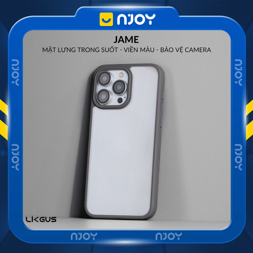 Ốp Trong Suốt Likgus Viền Màu Hỗ Trợ Sạc Không Dây Từ Tính Cho iPhone 16 Pro Max 15 14 13 12