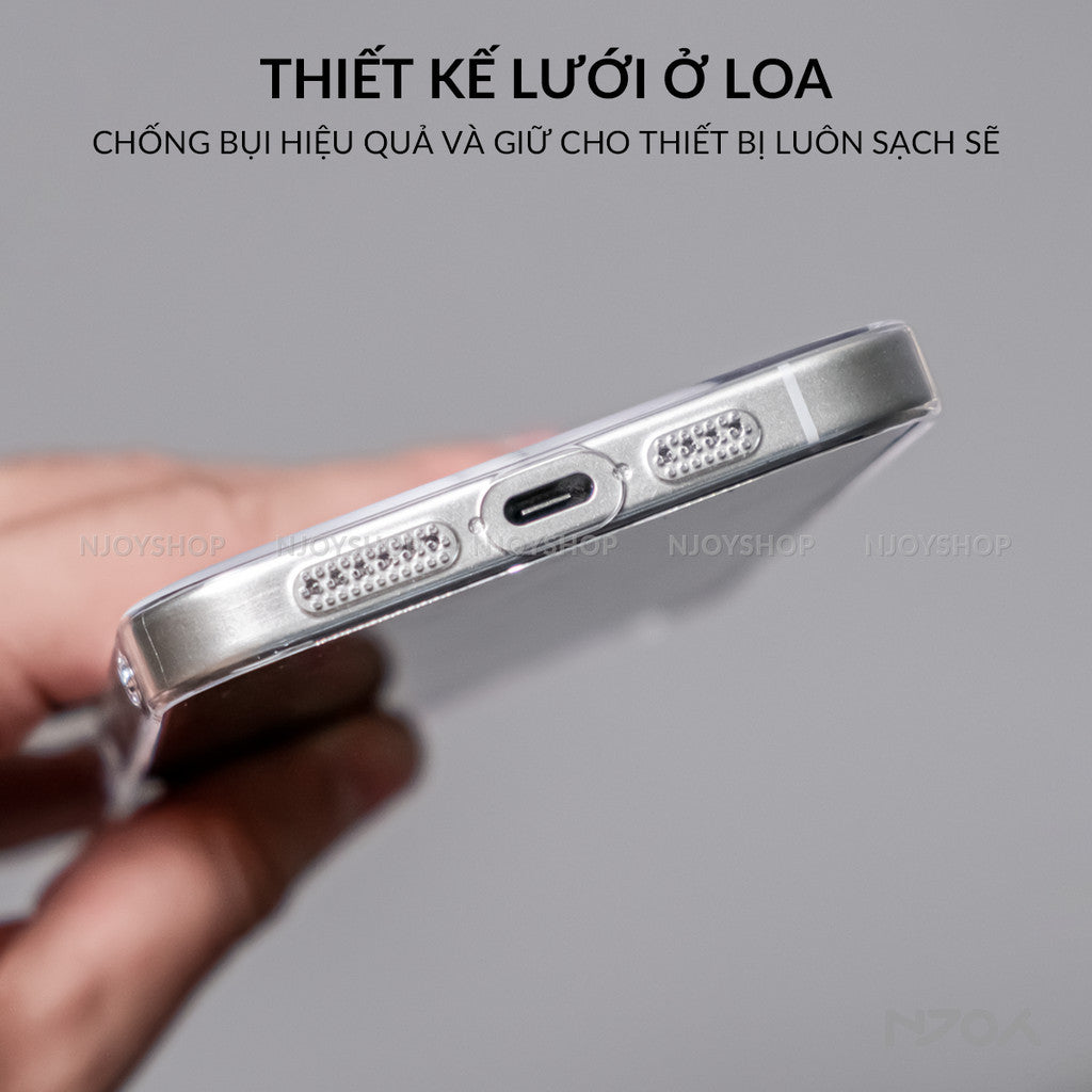 Ốp Siêu Mỏng Trong Suốt Hỗ Trợ Sạc Magsafe Chống Ố Cho iPhone 17 Pro Max 15 14 13