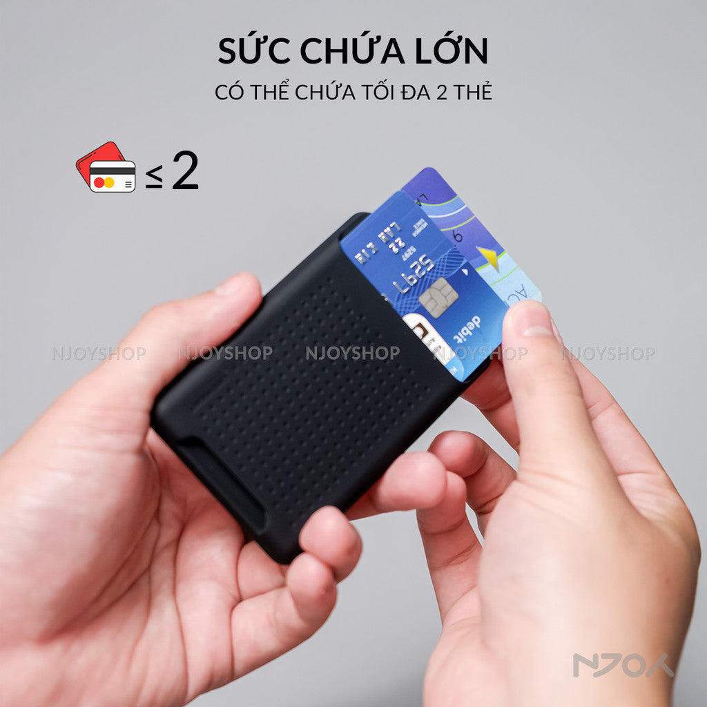 Ví Đựng Thẻ Silicon Siêu Mỏng Ahastyle Hỗ Trợ Magsafe Cho Điện Thoại iPhone 12 13 14 15 16 Pro Max