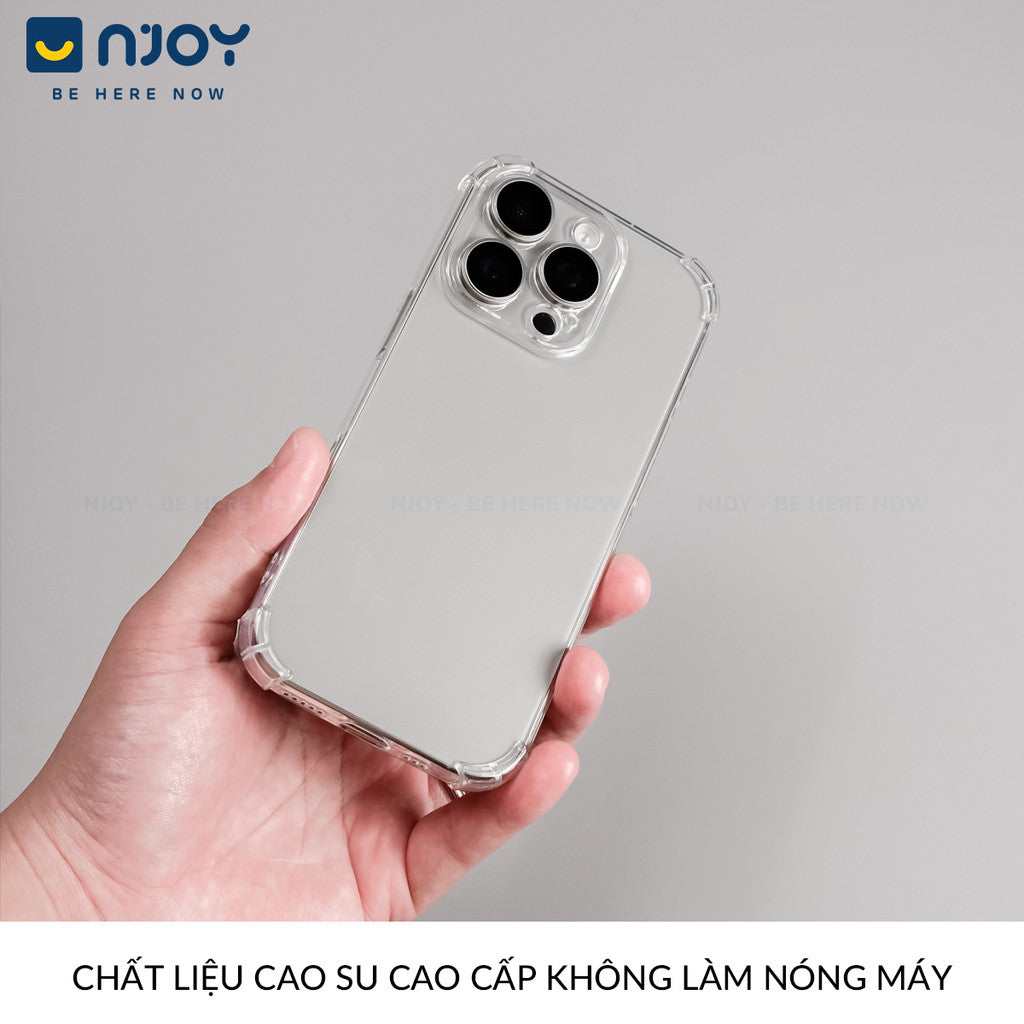 Ốp Chống Sốc Trong Suốt Bảo Vệ Camera Cho Điện Thoại iPhone 16 Pro Max 15 14 13 12 11 Njoyshop