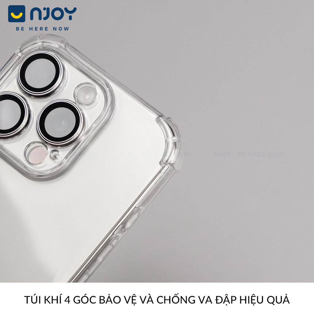 Ốp Chống Sốc Trong Suốt Bảo Vệ Camera Cho Điện Thoại iPhone 16 Pro Max 15 14 13 12 11 Njoyshop