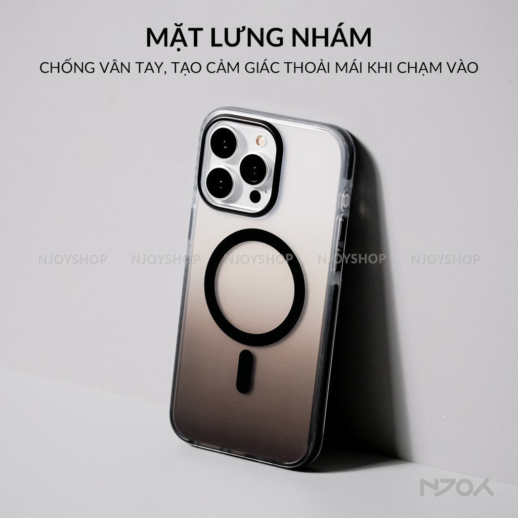 Ốp Magsafe Lưng Nhám Đổi Màu Gradient Ombre Cho iPhone 17 Pro Max 16 15 14 13