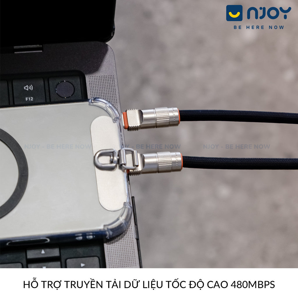 Dây Đeo Điện Thoại Kiêm Cáp Sạc Nhanh Type C To C Tiện Lợi Cho iPhone Samsung iPad